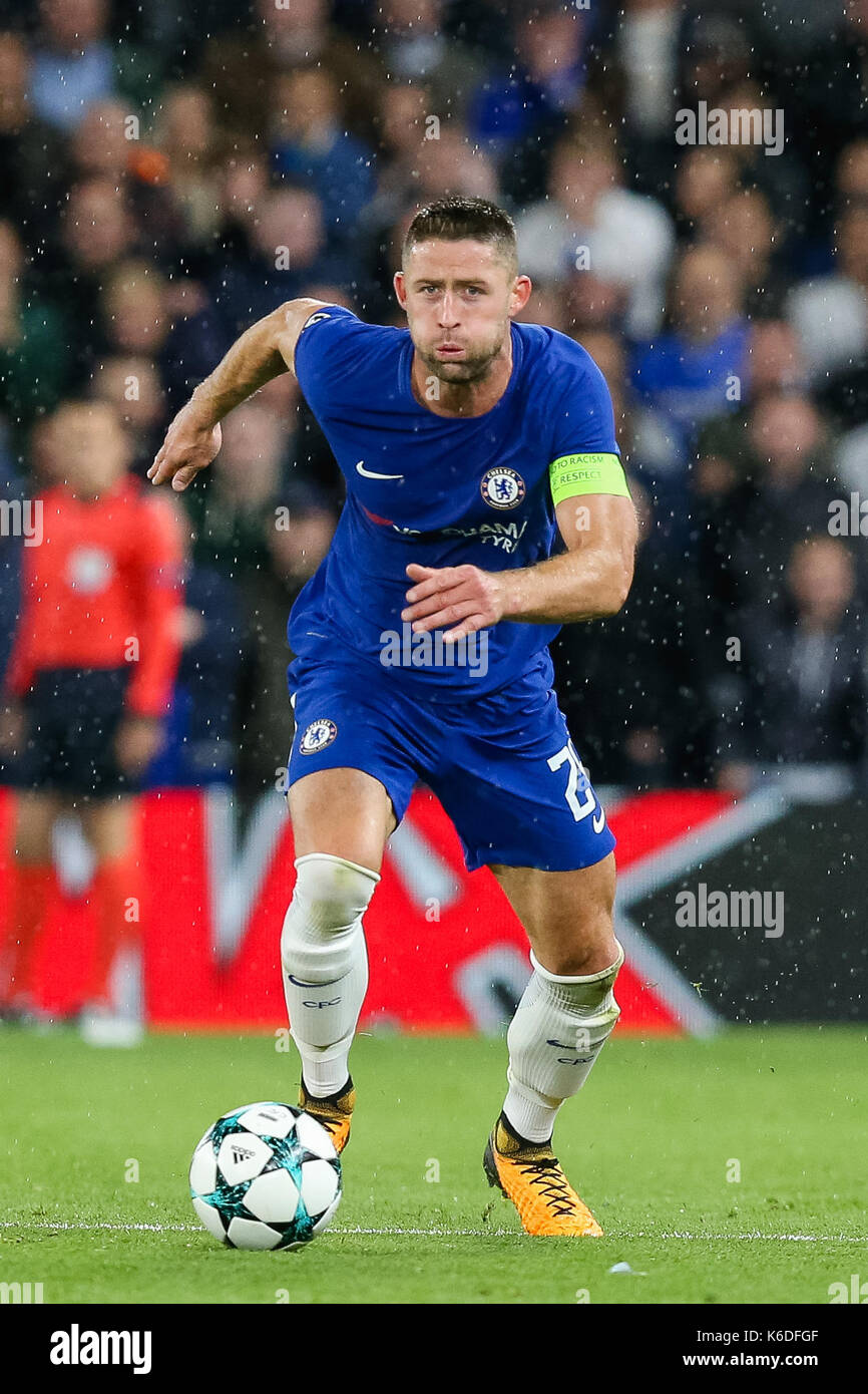 London, UK. 12th Sep, 2017. Gary Cahill (Chelsea) Football/Soccer : Gary Cahill of Chelsea during the UEFA Champions League Group Stage match between Chelsea and Qarabag FK at Stamford Bridge in London, England . Credit: AFLO/Alamy Live News Stock Photo