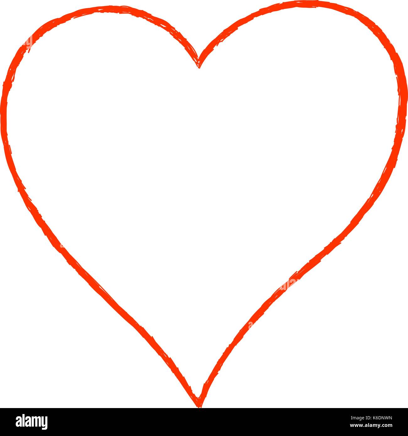 Use it in all your designs. Sketch drawing heart sign with red line