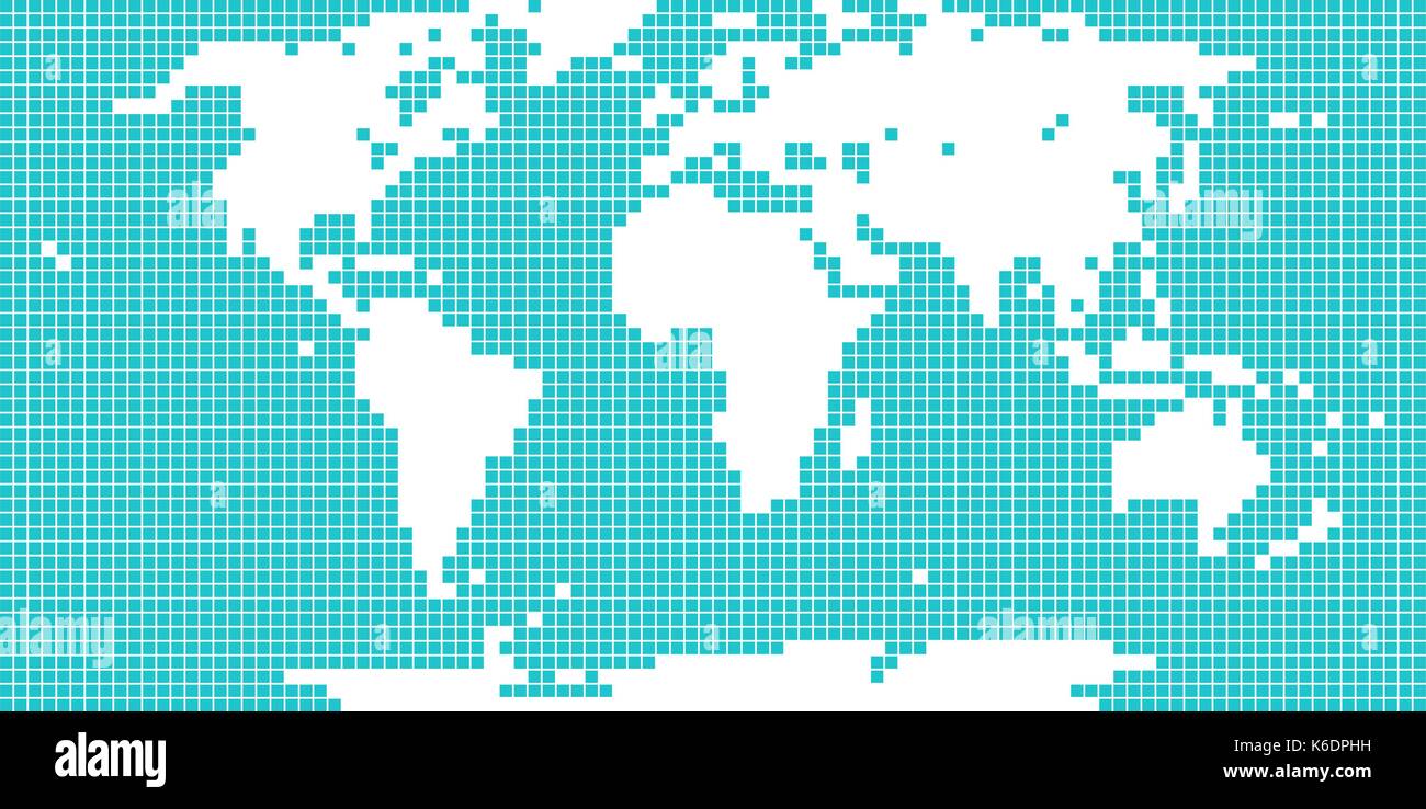 Use it in all your designs. World map atlas in flat dotted style in ...