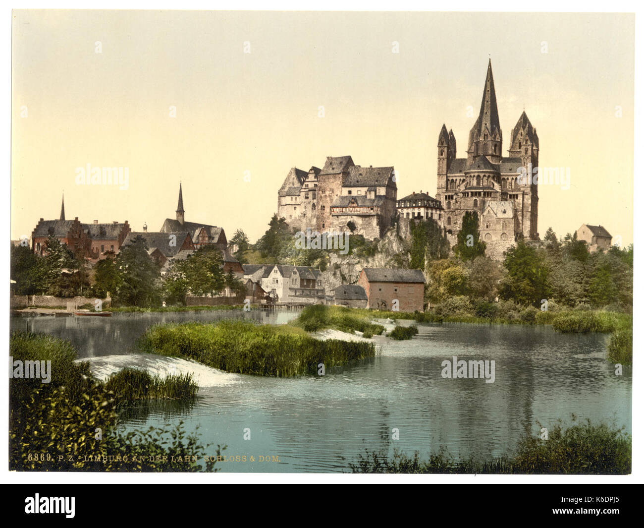 Castle and cathedral, Limburg (i.e., Limburg an der Lahn), Hesse Nassau, Germany LCCN2002713903 Stock Photo