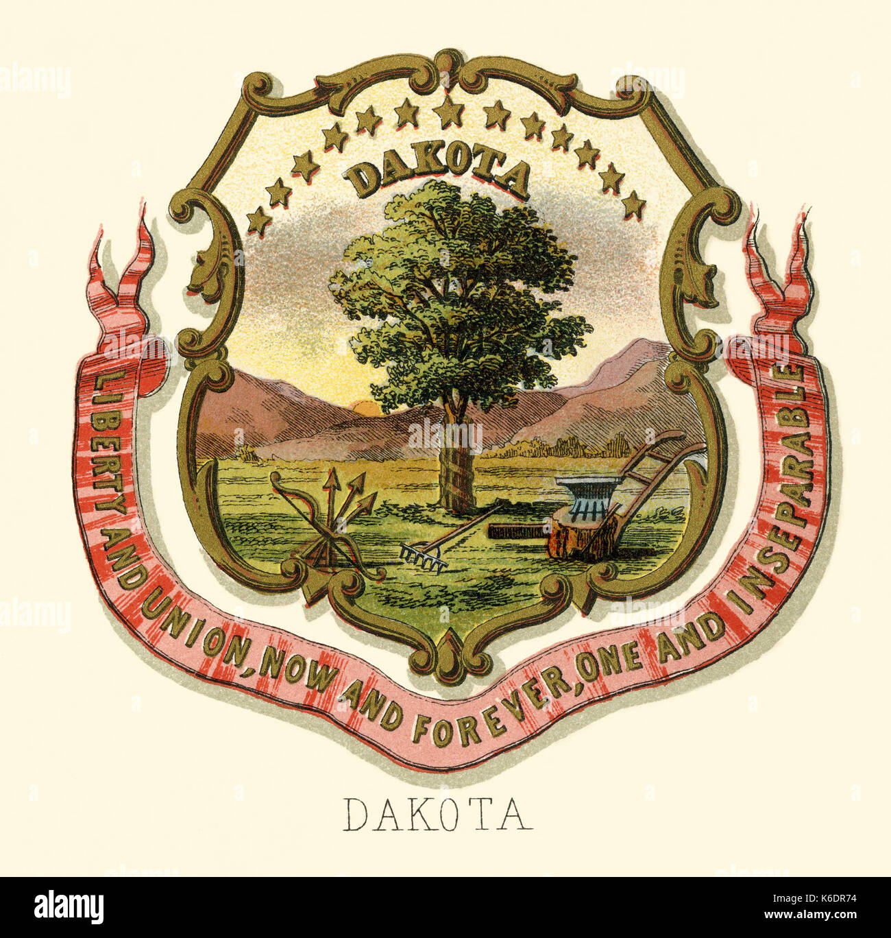 Dakota territory map hires stock photography and images Alamy