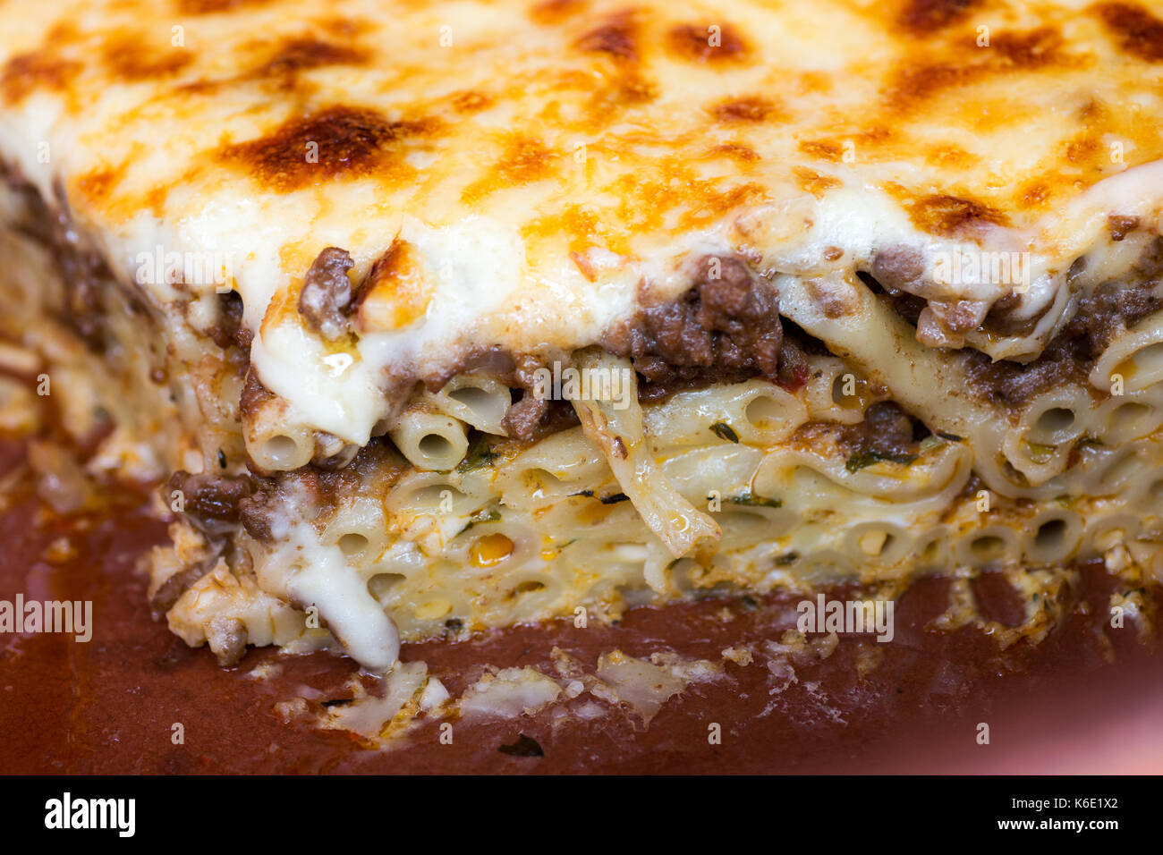 Pastitsio Traditional Greek Baked Pasta Casserole With Ground Beef