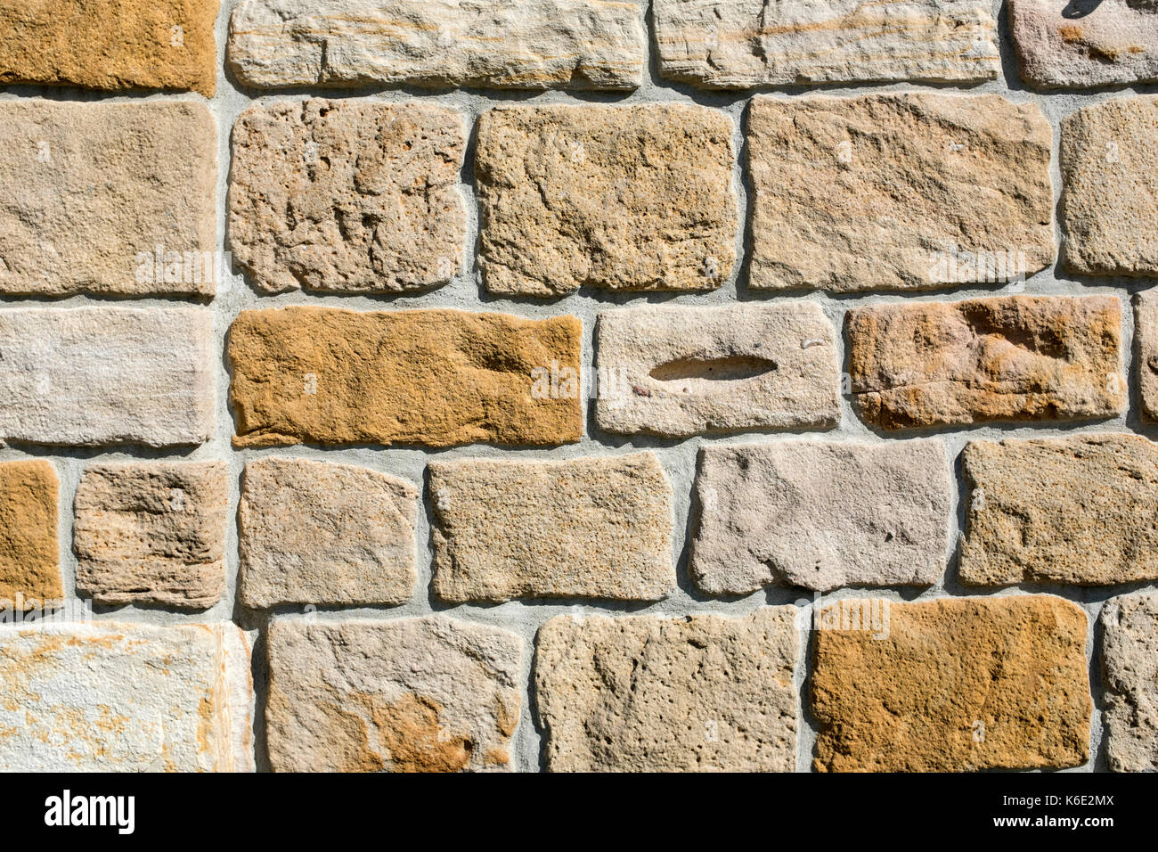 Lime stone wall Stock Photo