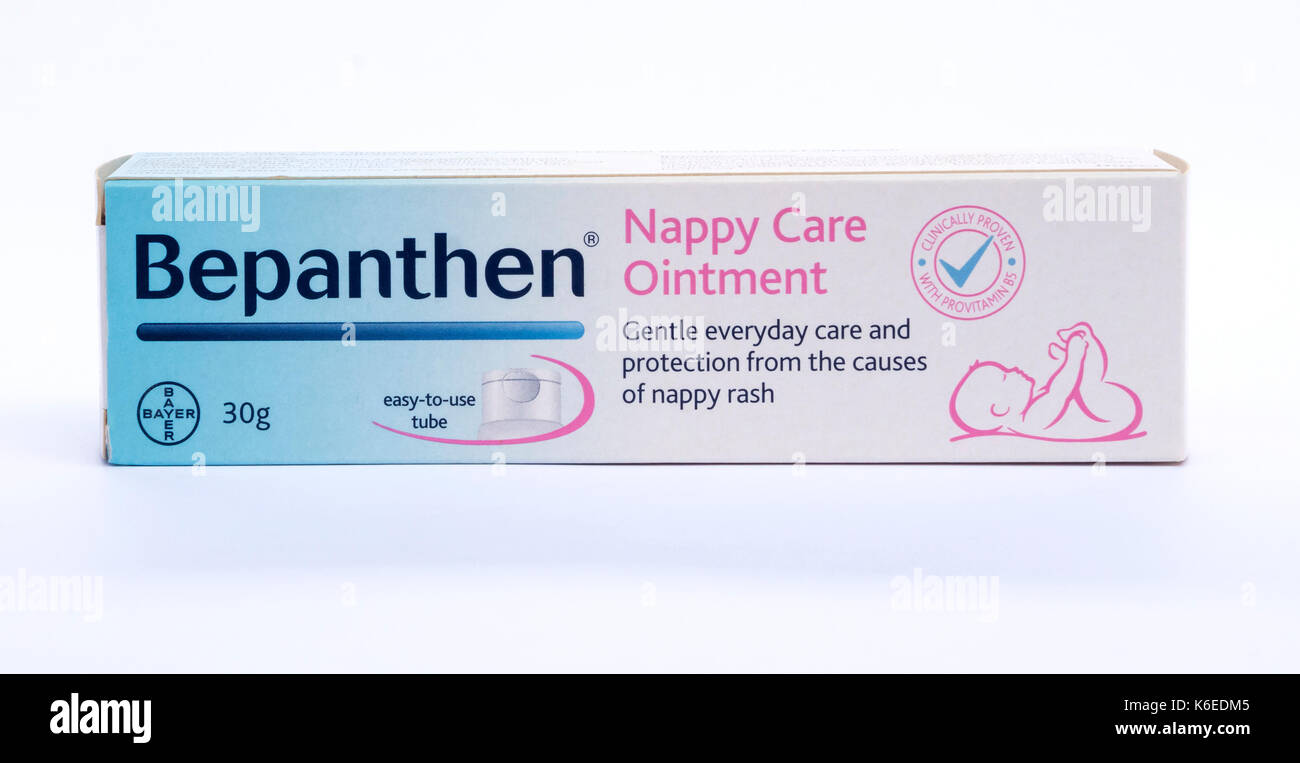 Bepanthen nappy ointment Stock Photo