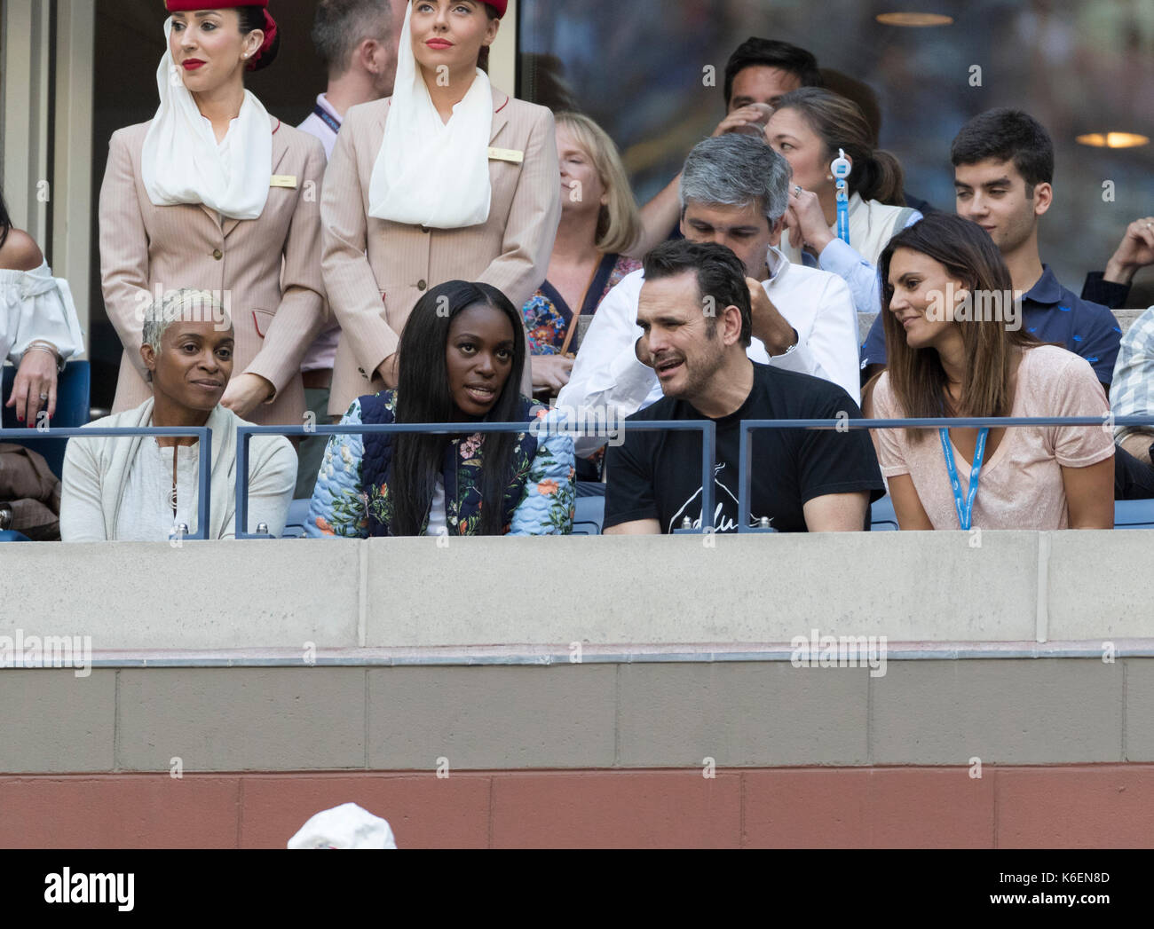 New York, NY USA - September 10, 2017: Sloane Stephens, Matt Dillon attend final match between Rafael Nadal of Spain & Kevin Anderson of South Africa at US Open Championships at Billie Jean King National Tennis Center Stock Photo