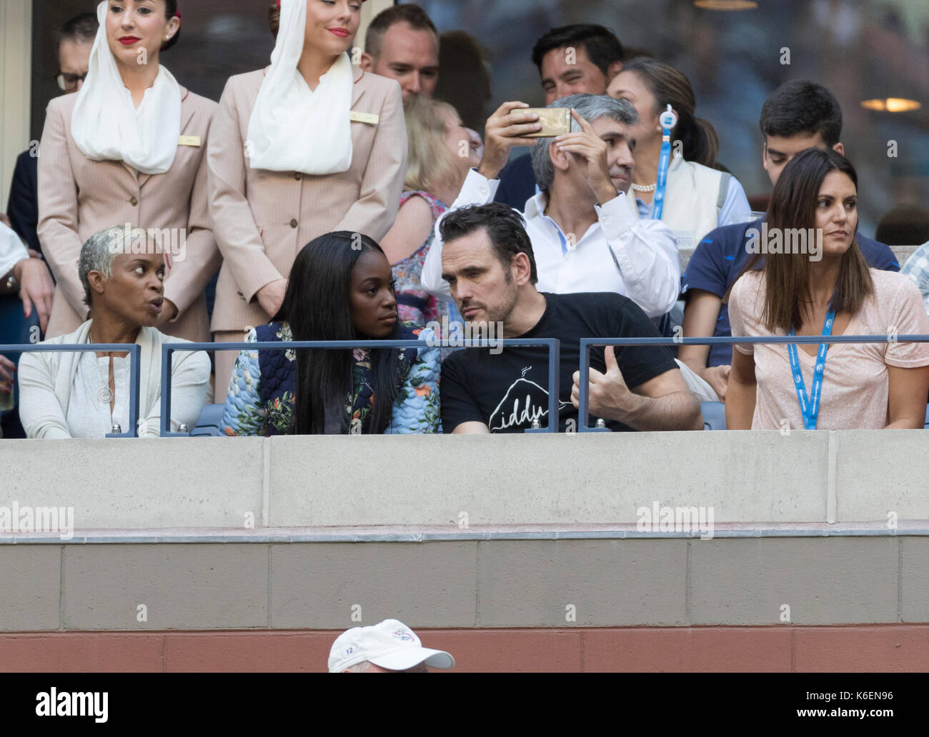 New York, NY USA - September 10, 2017: Sloane Stephens, Matt Dillon attend final match between Rafael Nadal of Spain & Kevin Anderson of South Africa at US Open Championships at Billie Jean King National Tennis Center Stock Photo