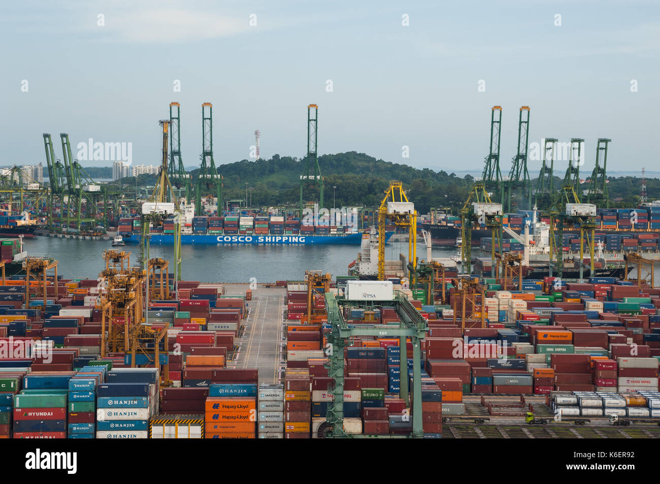 Psa container terminal port singapore hi-res stock photography and ...