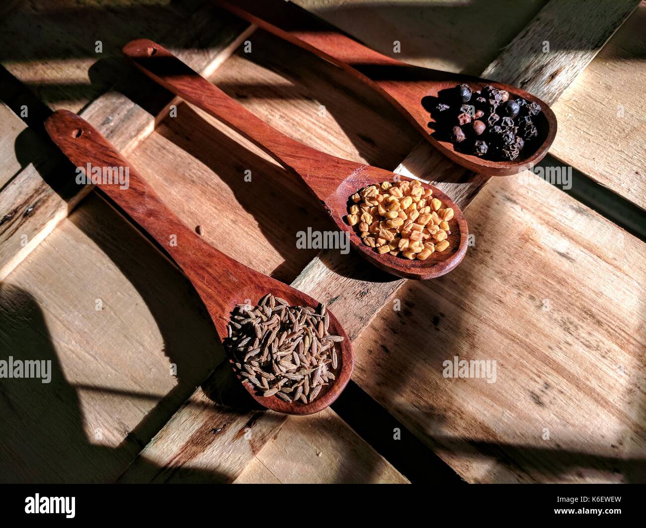 fenugreek, cumin, pepper Stock Photo - Alamy