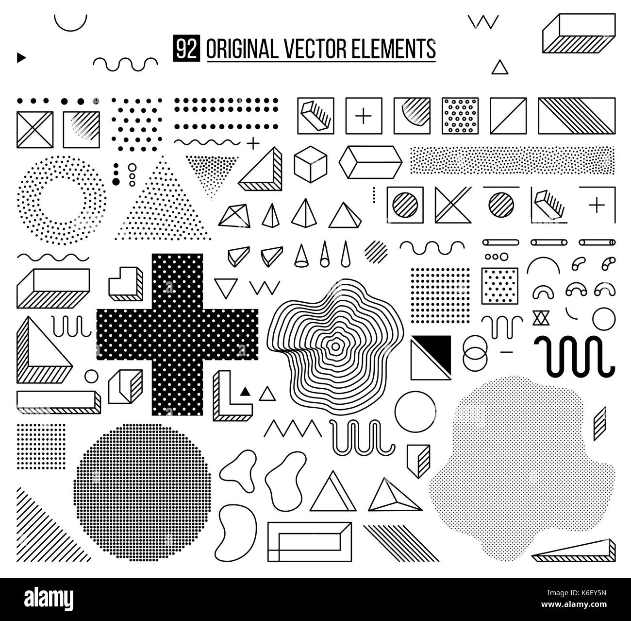 Black and white elements Stock Vector Image & Art - Alamy
