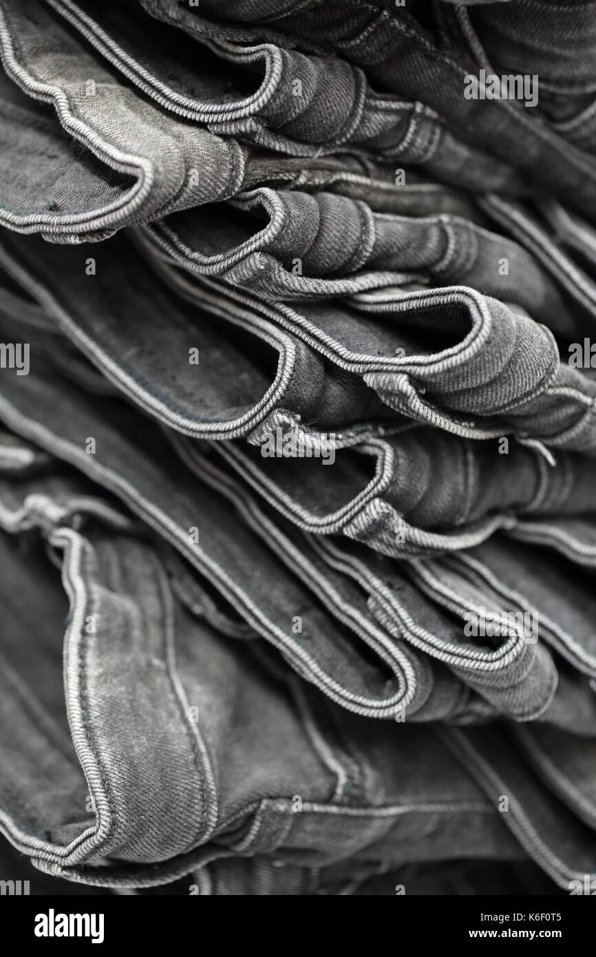 Stacked jeans Stock Photo Alamy
