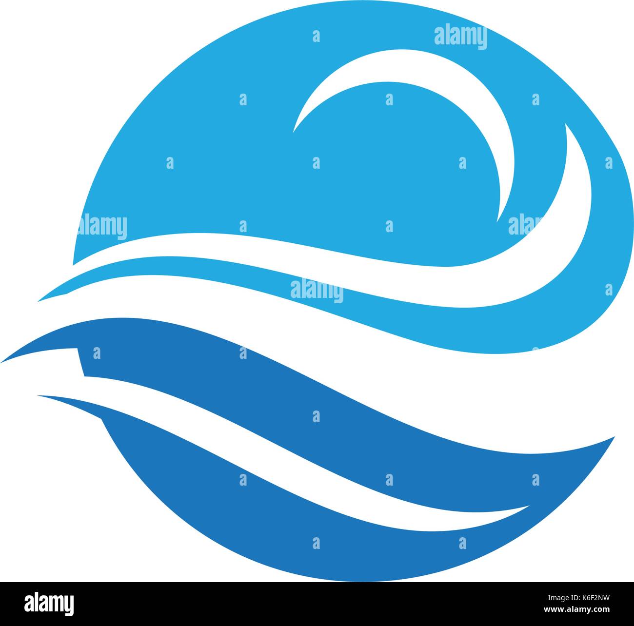Water Wave symbol and icon Logo Template vector Stock Vector Image ...