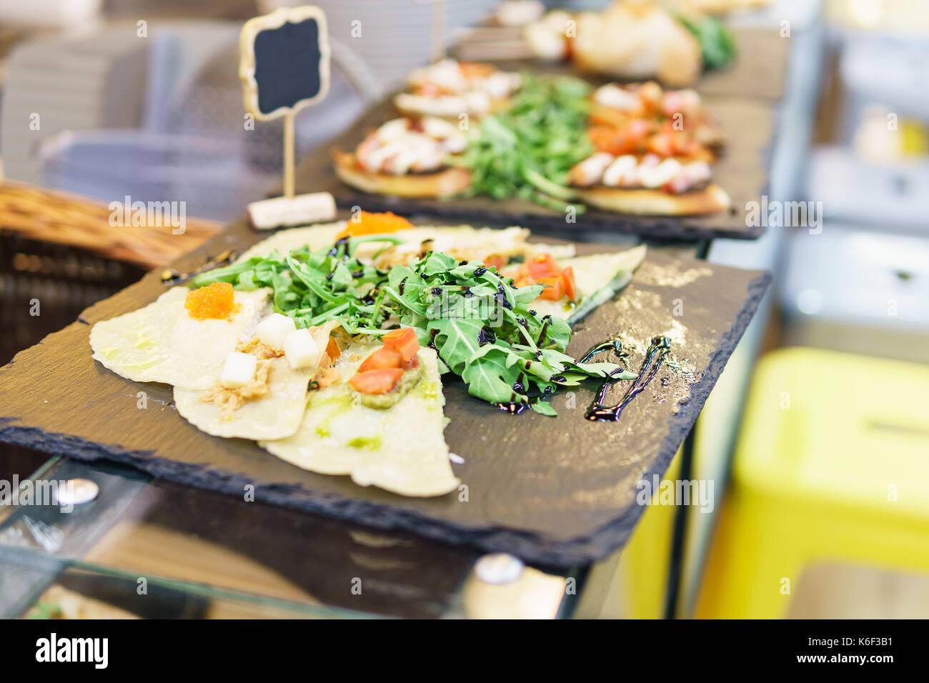 Ravioli Plate In Restaurant Stock Photo