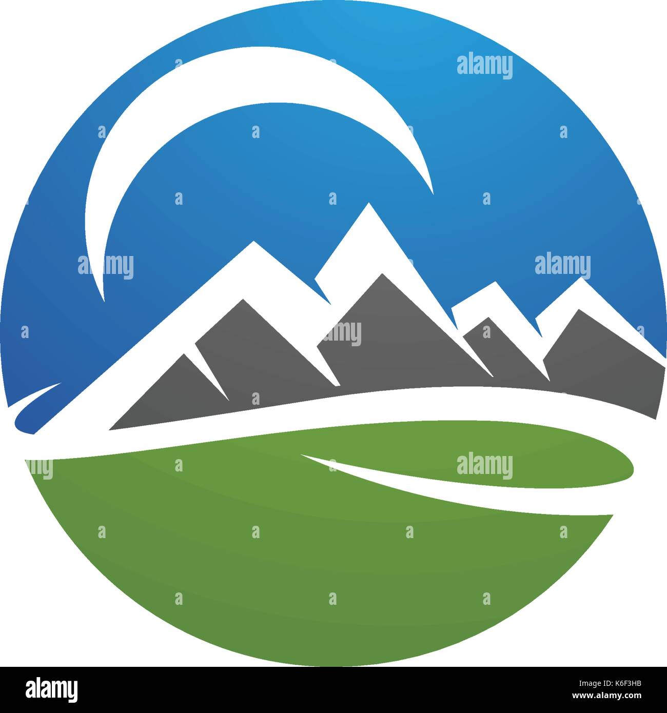 Mountain vector icon illustration design template Stock Vector Image ...
