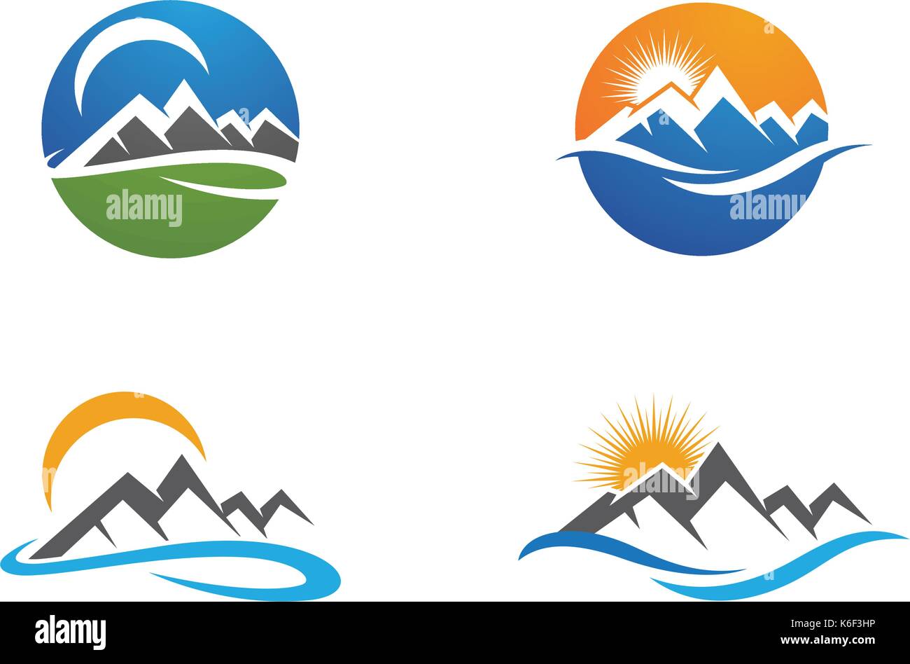 Mountain vector icon illustration design template Stock Vector Image ...