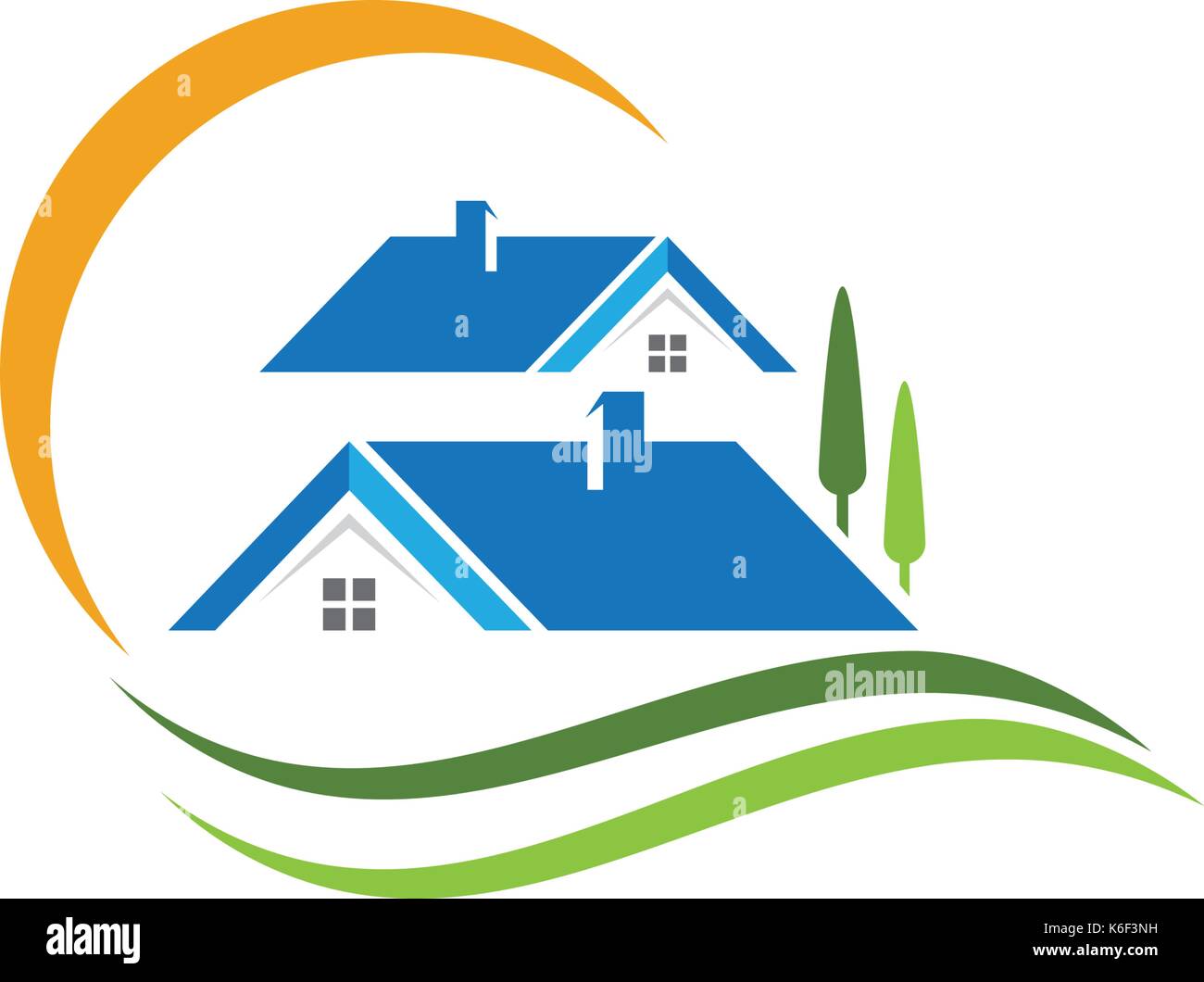 Real Estate , Property and Construction Logo design Stock Vector Image