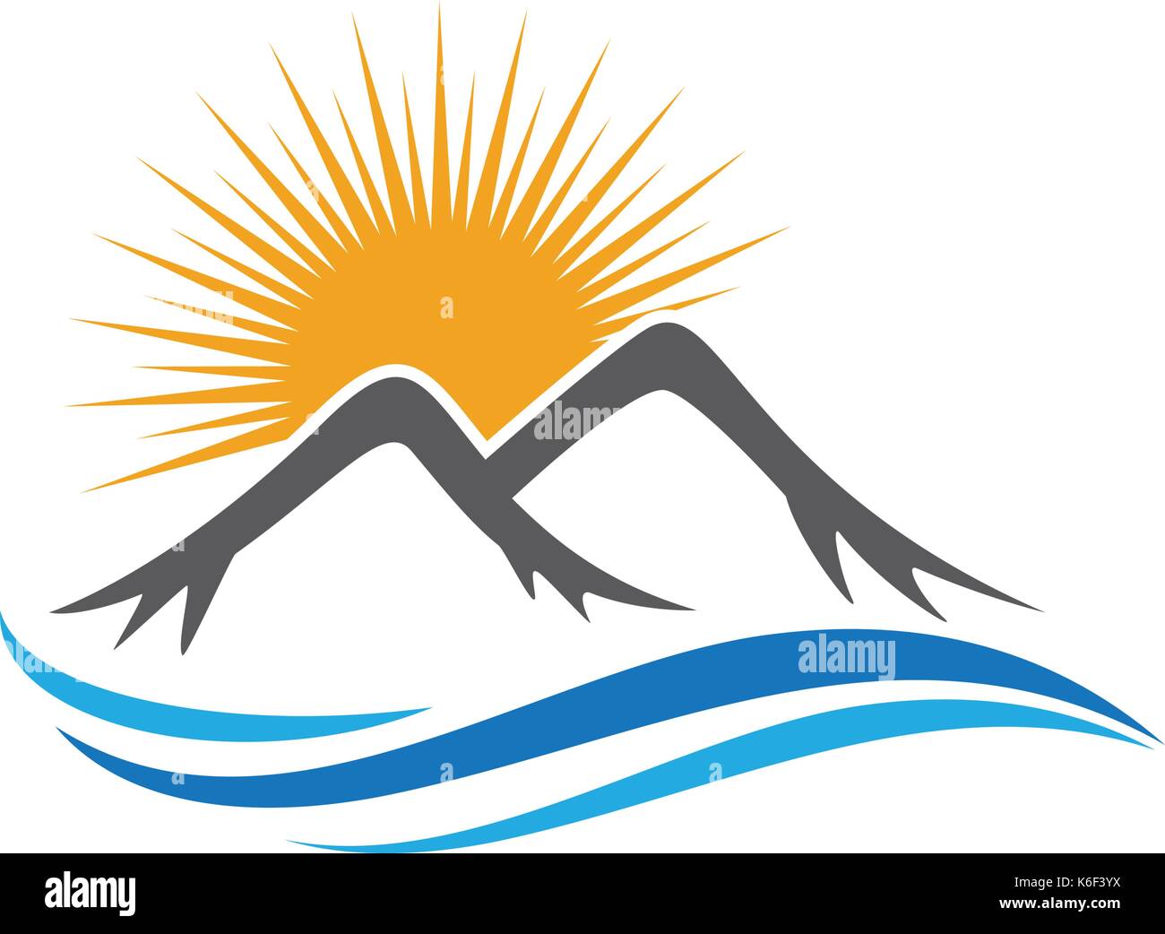 Mountain vector icon illustration design template Stock Vector Image ...