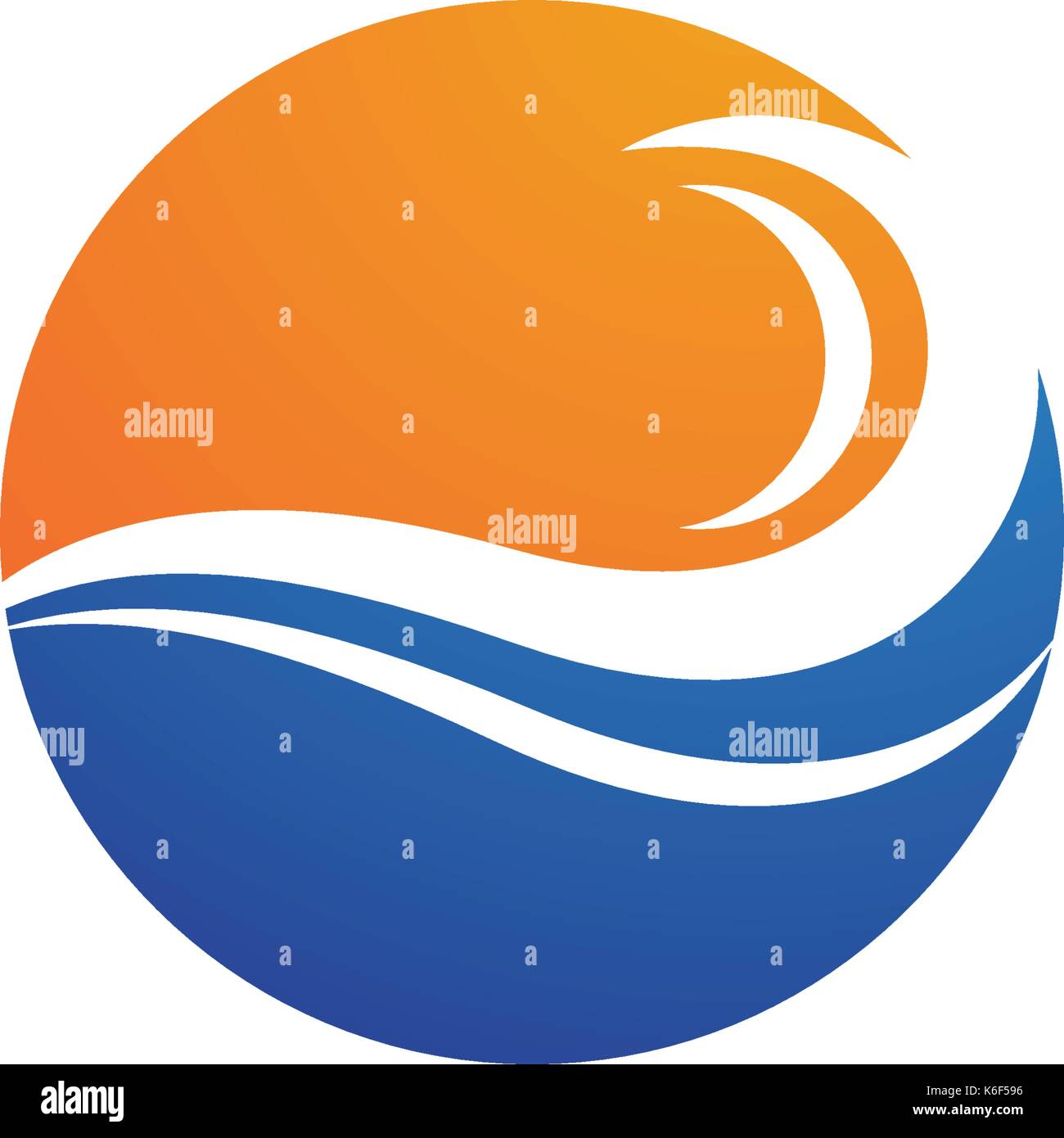 Water Wave symbol and icon Logo Template vector Stock Vector Image ...