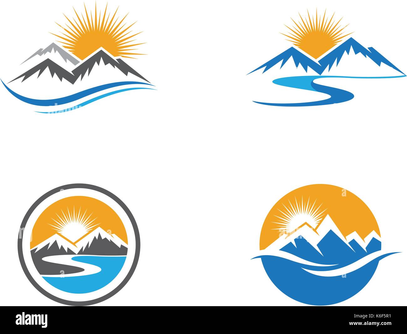 Mountain vector icon illustration design template Stock Vector Image ...