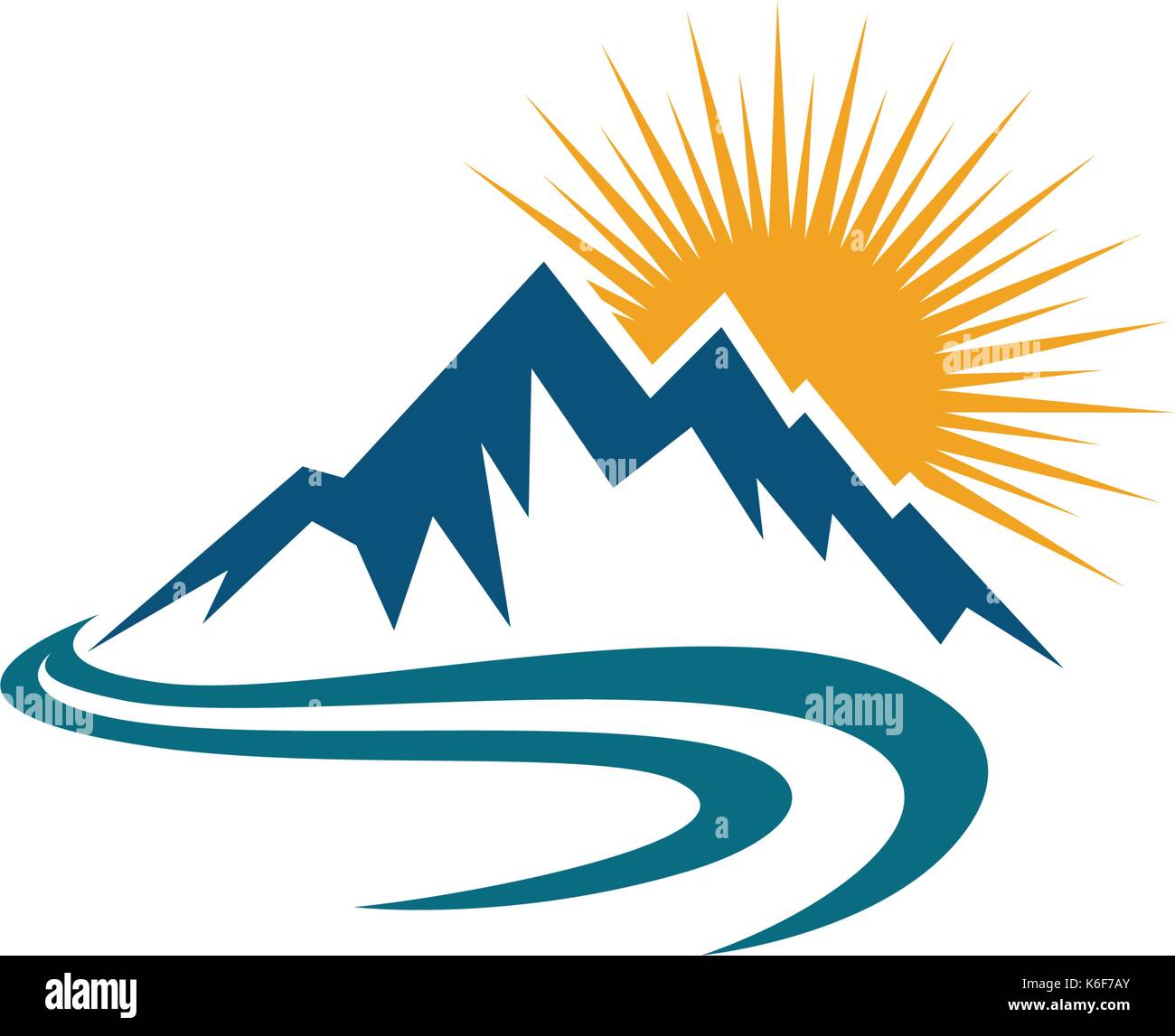 Mountain vector icon illustration design template Stock Vector Image ...
