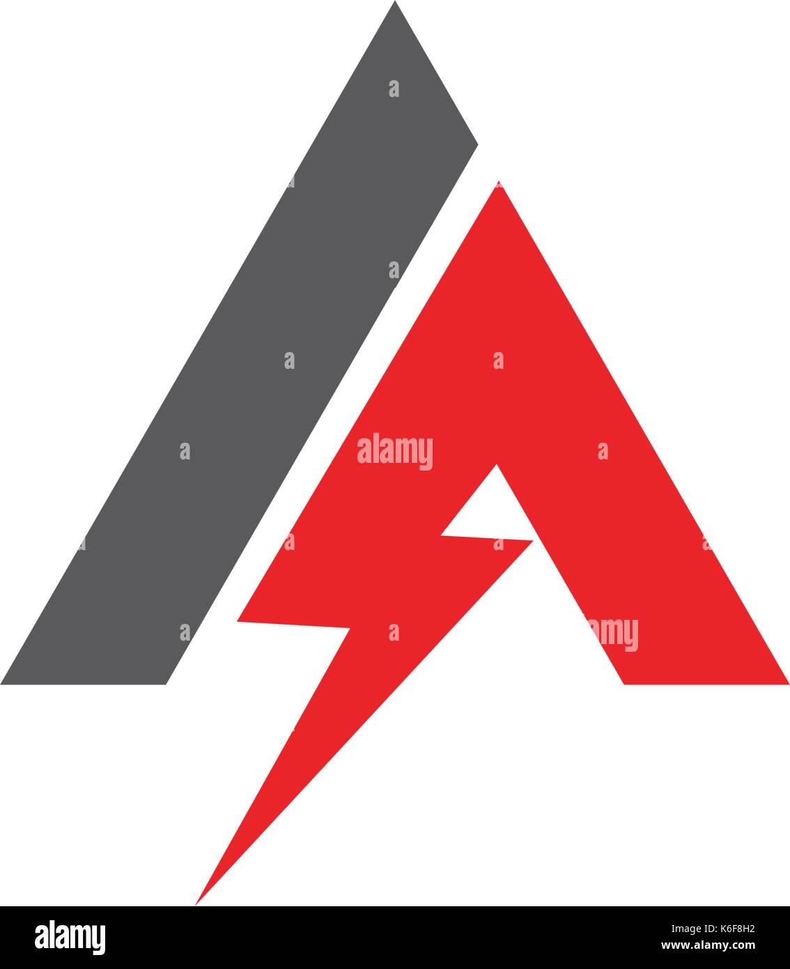 A Letter Lightning Logo Template vector icon illustration design Stock ...