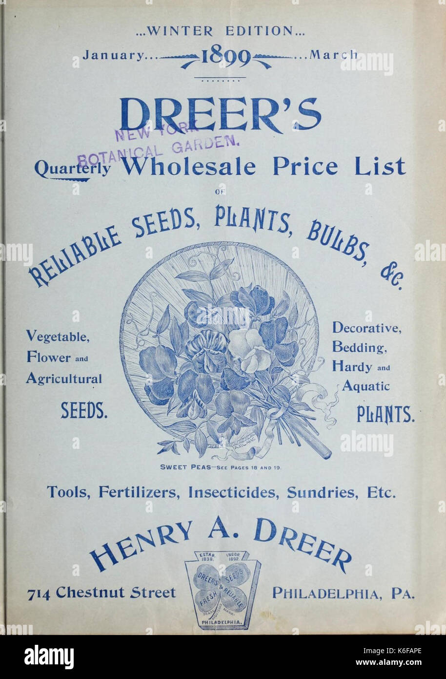 Dreer's wholesale price list (16786148275) Stock Photo