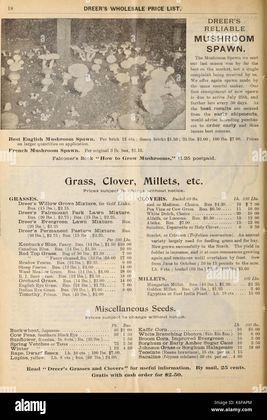 Dreer's wholesale price list (16598568108) Stock Photo