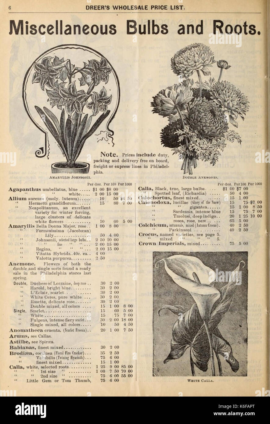 Dreer's wholesale price list (16578861567) Stock Photo