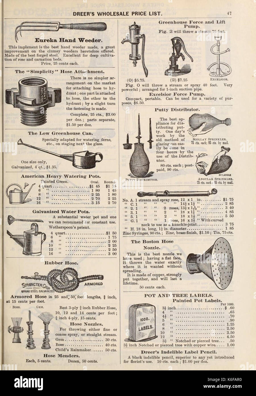Dreer's wholesale price list (16578854987) Stock Photo