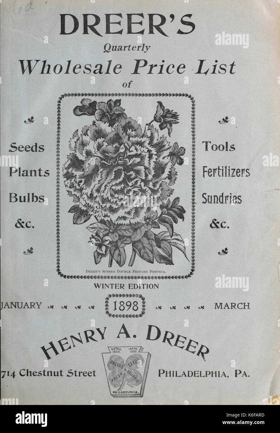 Dreer's wholesale price list (16578841397) Stock Photo