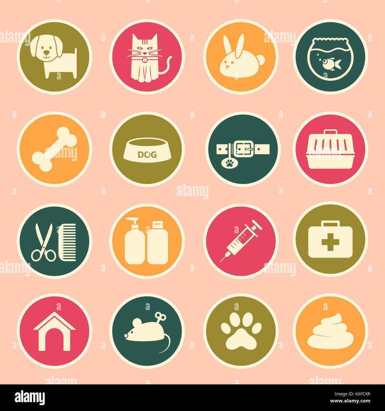 Cute rabbit foot icon hi-res stock photography and images - Alamy