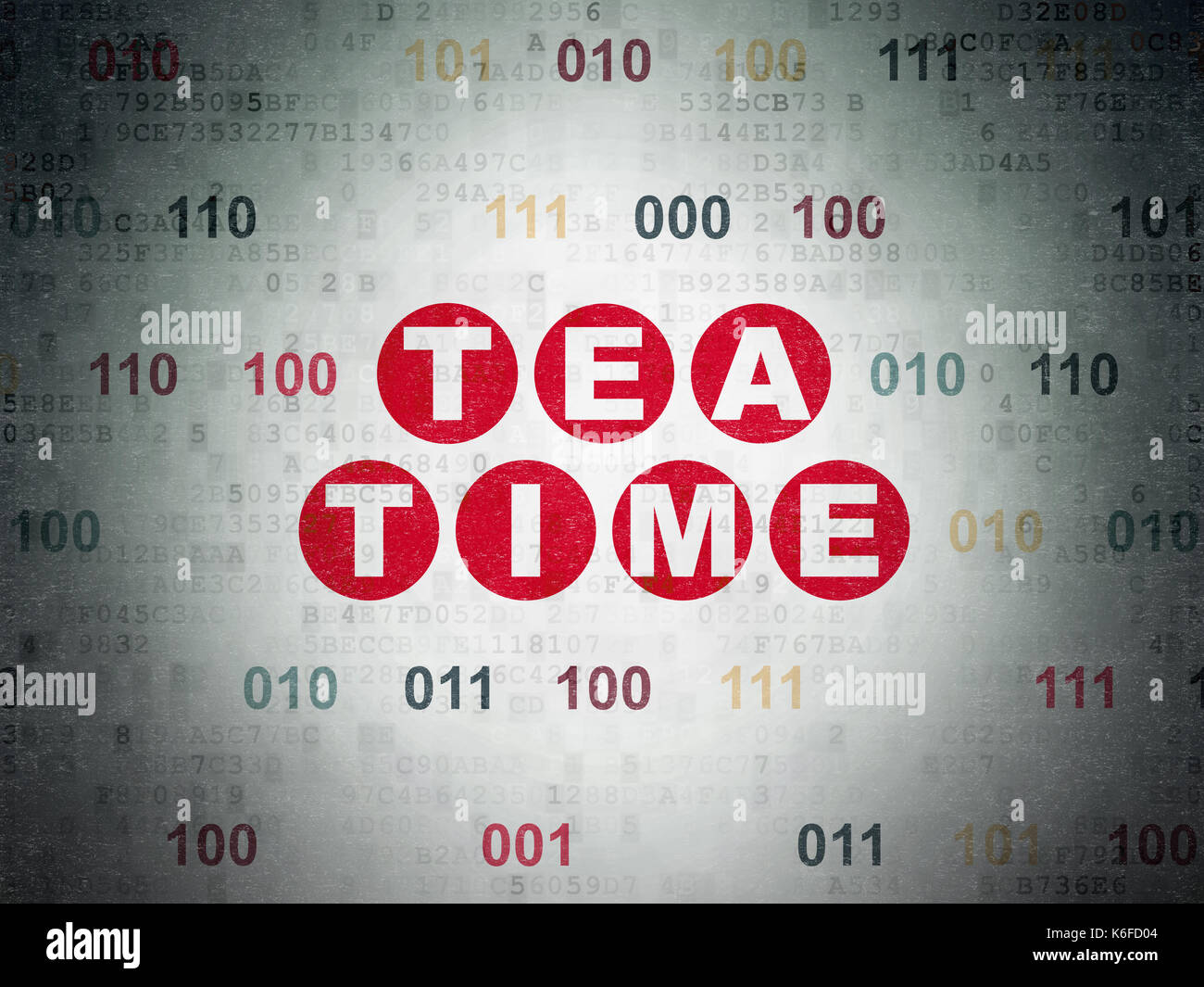 Timeline concept: Tea Time on Digital Data Paper background Stock Photo ...