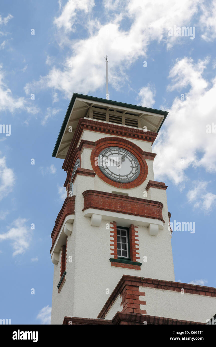Clock tower of Stanthorpe post office, Queensland, Australia in
