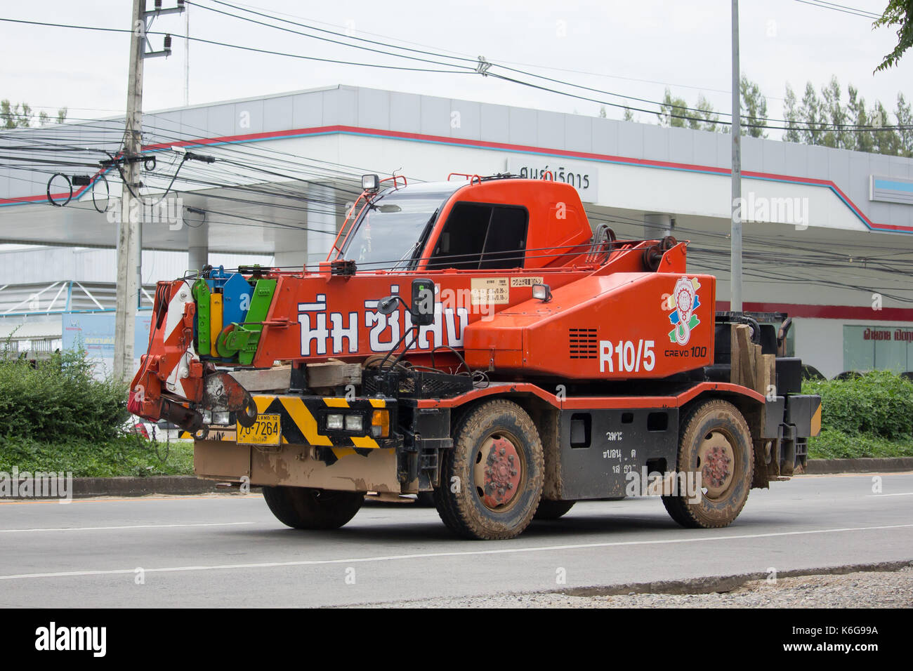 CHIANG MAI, THAILAND AUGUST 29 2017 Crane Truck of Nim See Seng