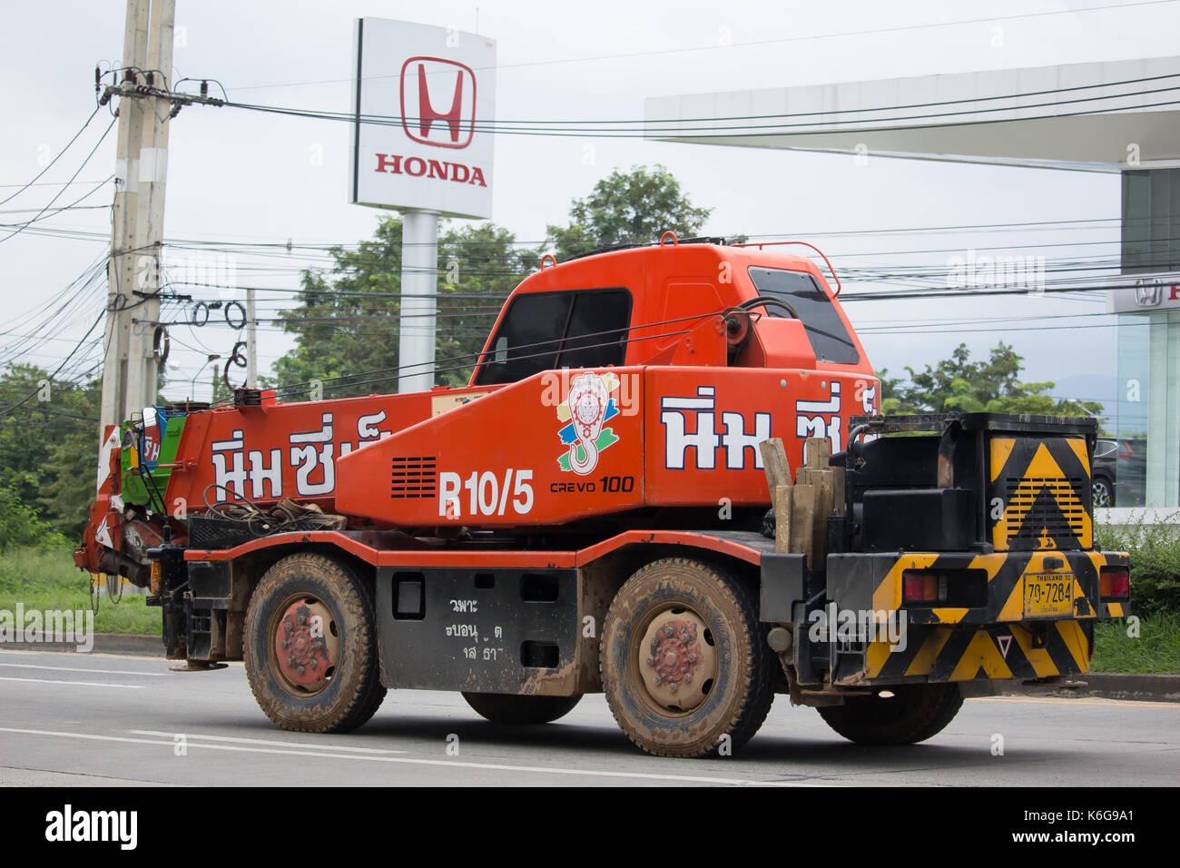CHIANG MAI, THAILAND AUGUST 29 2017 Crane Truck of Nim See Seng