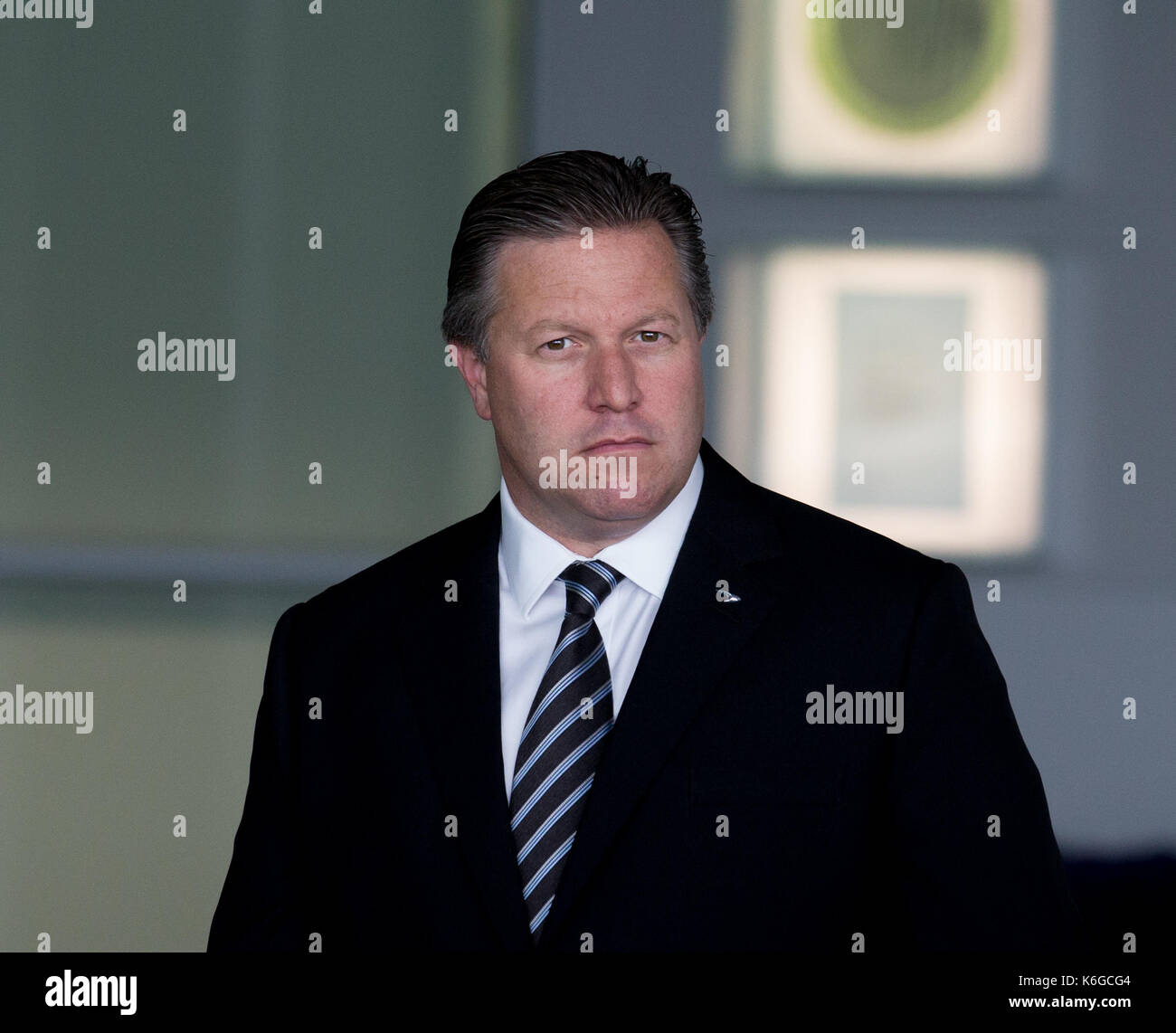 Executive Director of the McLaren Technology Group, Zak Brown at their centre in Woking, Surrey. Stock Photo