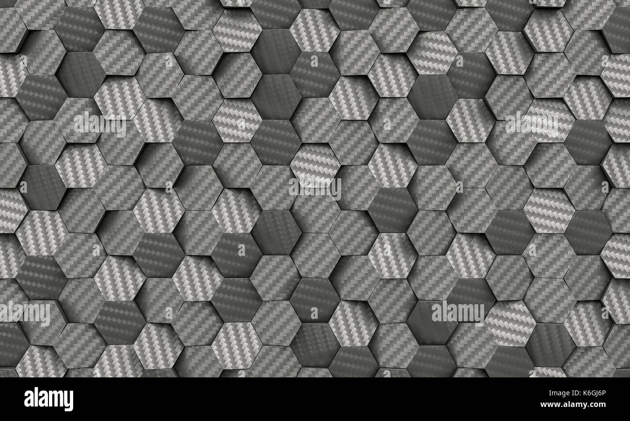 carbon fiber hexagon background 3d render image Stock Photo Alamy