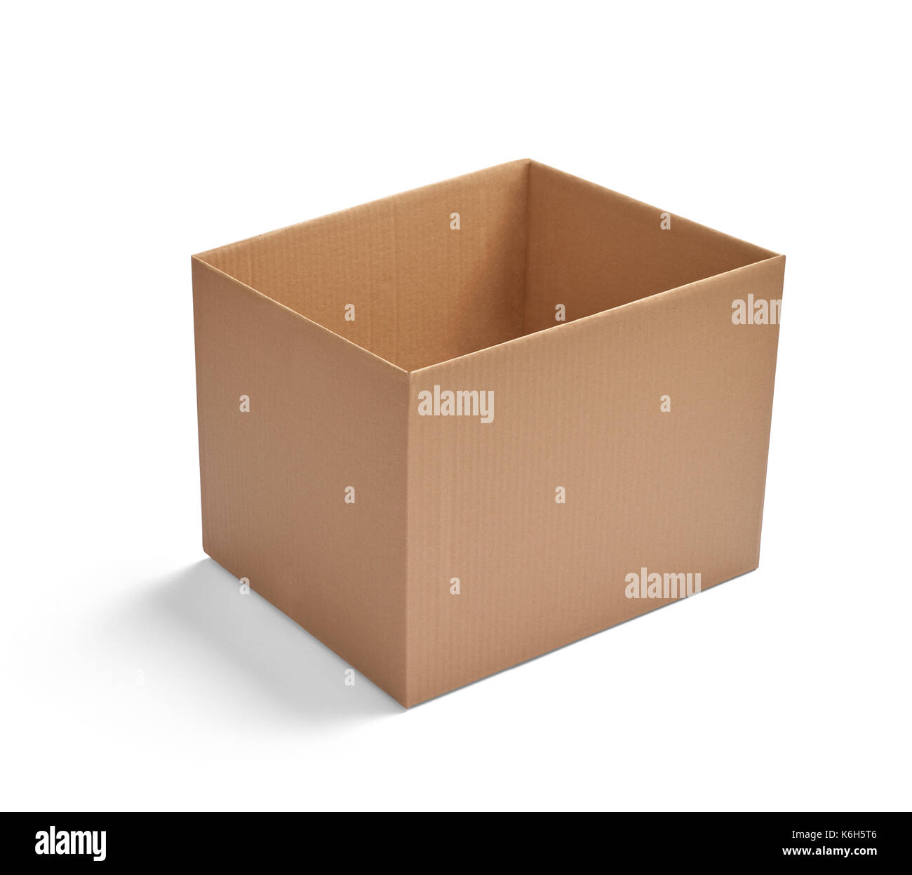 close up of  a cardboard box on white background Stock Photo