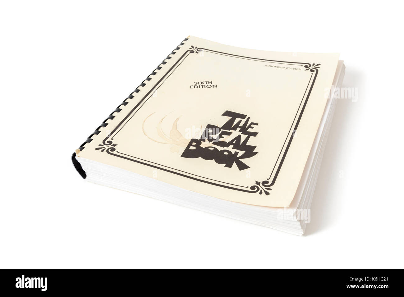 The Real Book, often referred to as a fake book. A collection of jazz sheet music. Stock Photo