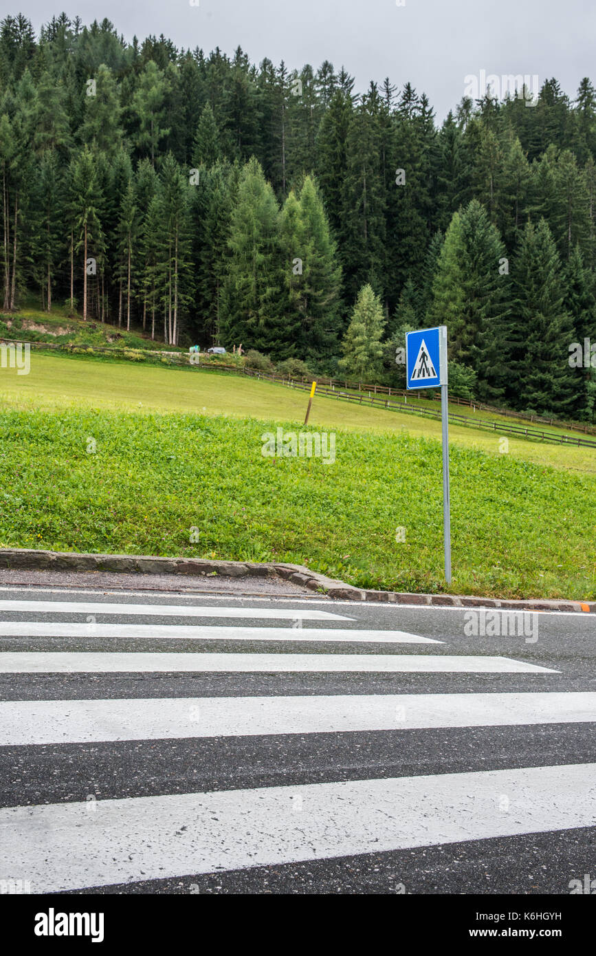 Empty zebra crosswalk Stock Photo - Alamy