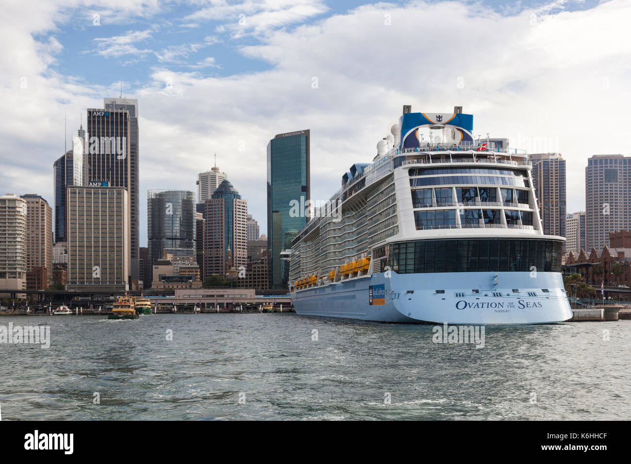 MS Ovation of the Seas, Sydney harbour, NSW, Australia Stock Photo