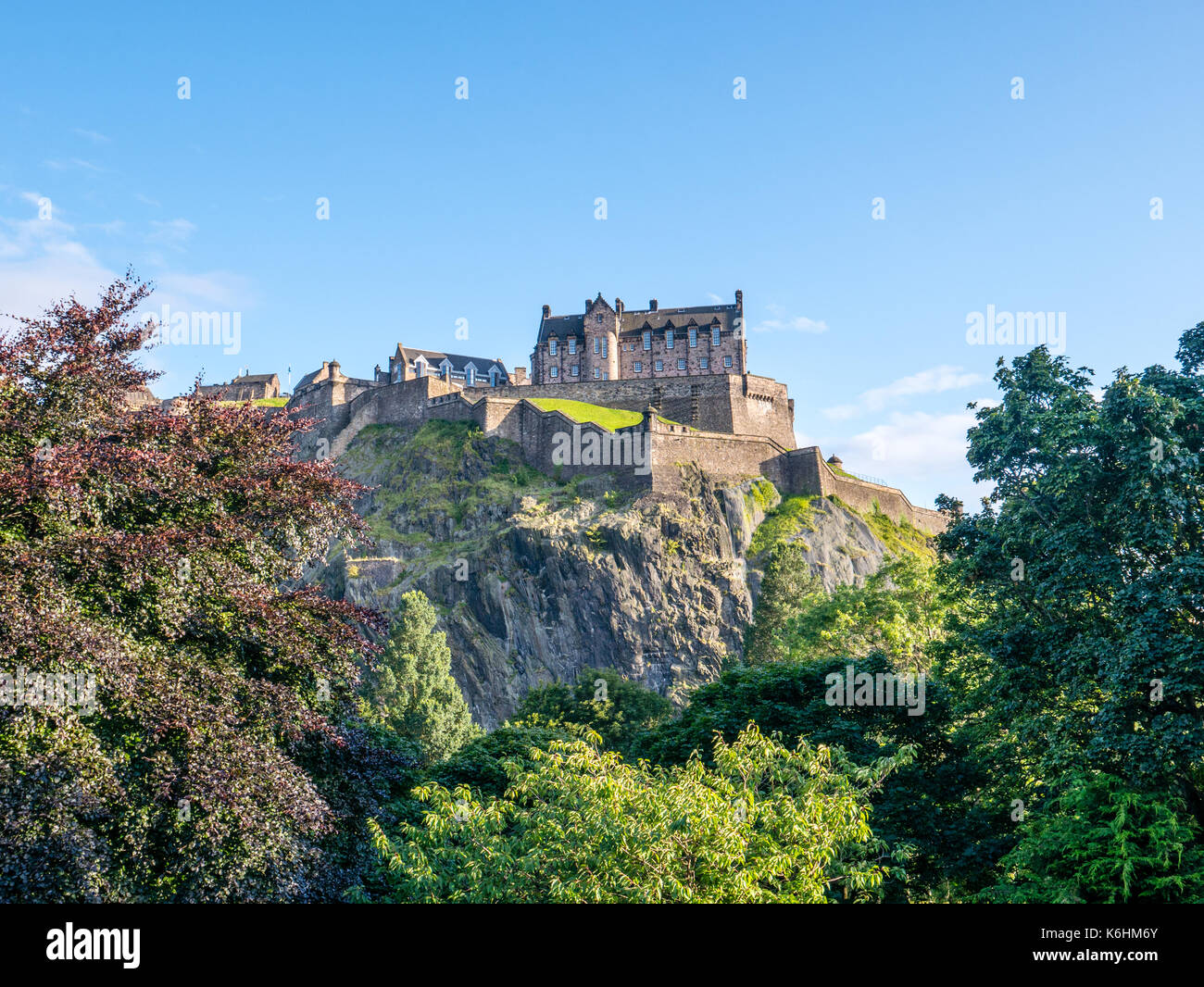Viewed From Princes Street Gardens Edinburgh Castle Castle Rock