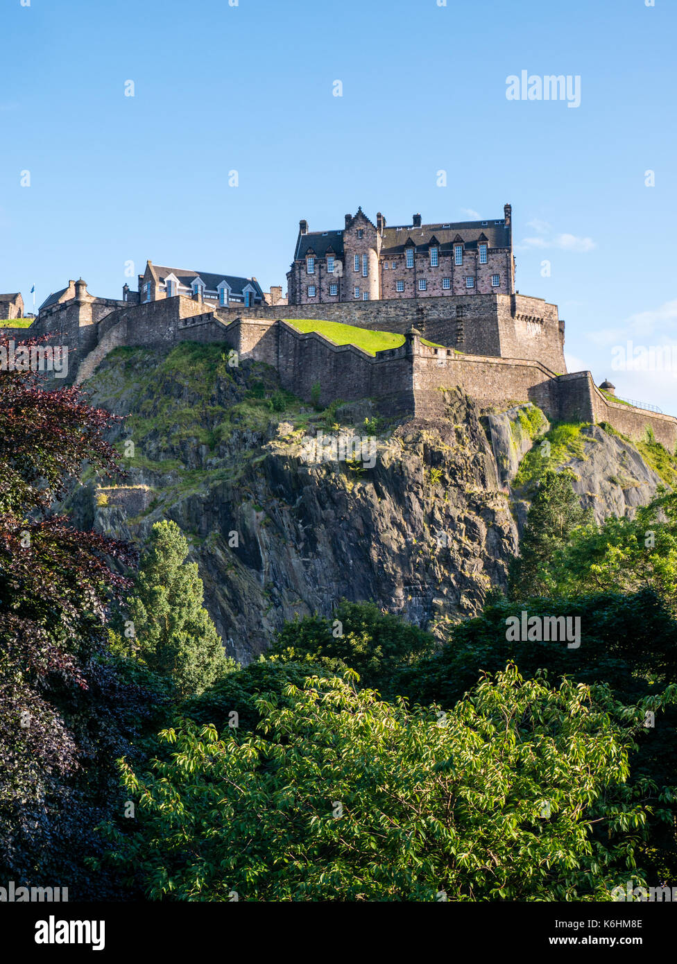 Viewed From Princes Street Gardens Edinburgh Castle Castle Rock