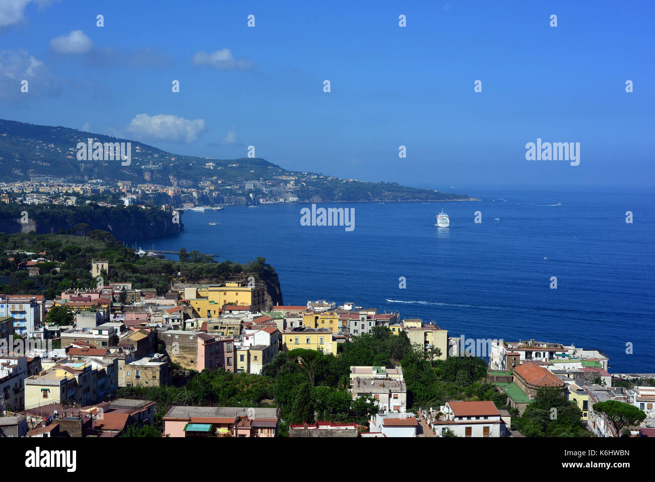 Surriento Coastline with view of Sorrento, Italy Stock Photo - Alamy