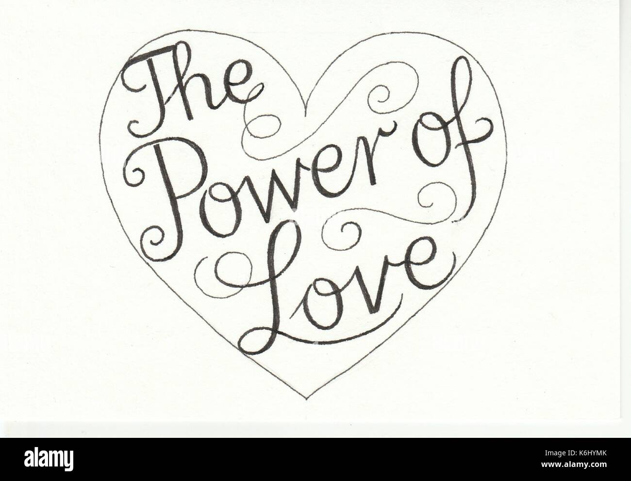 Power of Love heart Stock Vector