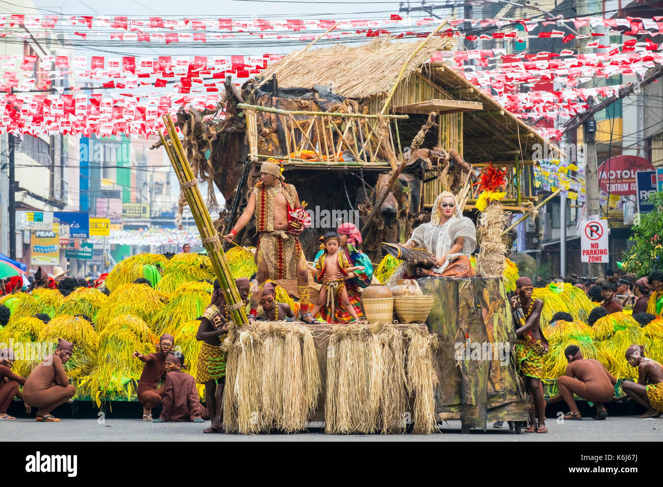 Tribu Panayanon performing Dinagyang Festival, Iloilo, Philippines Stock Photo