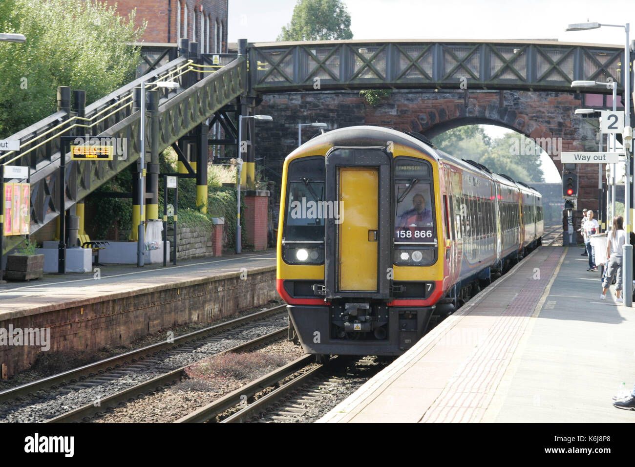 Trains working at Hunts Cross, Liverpool Stock Photo Alamy