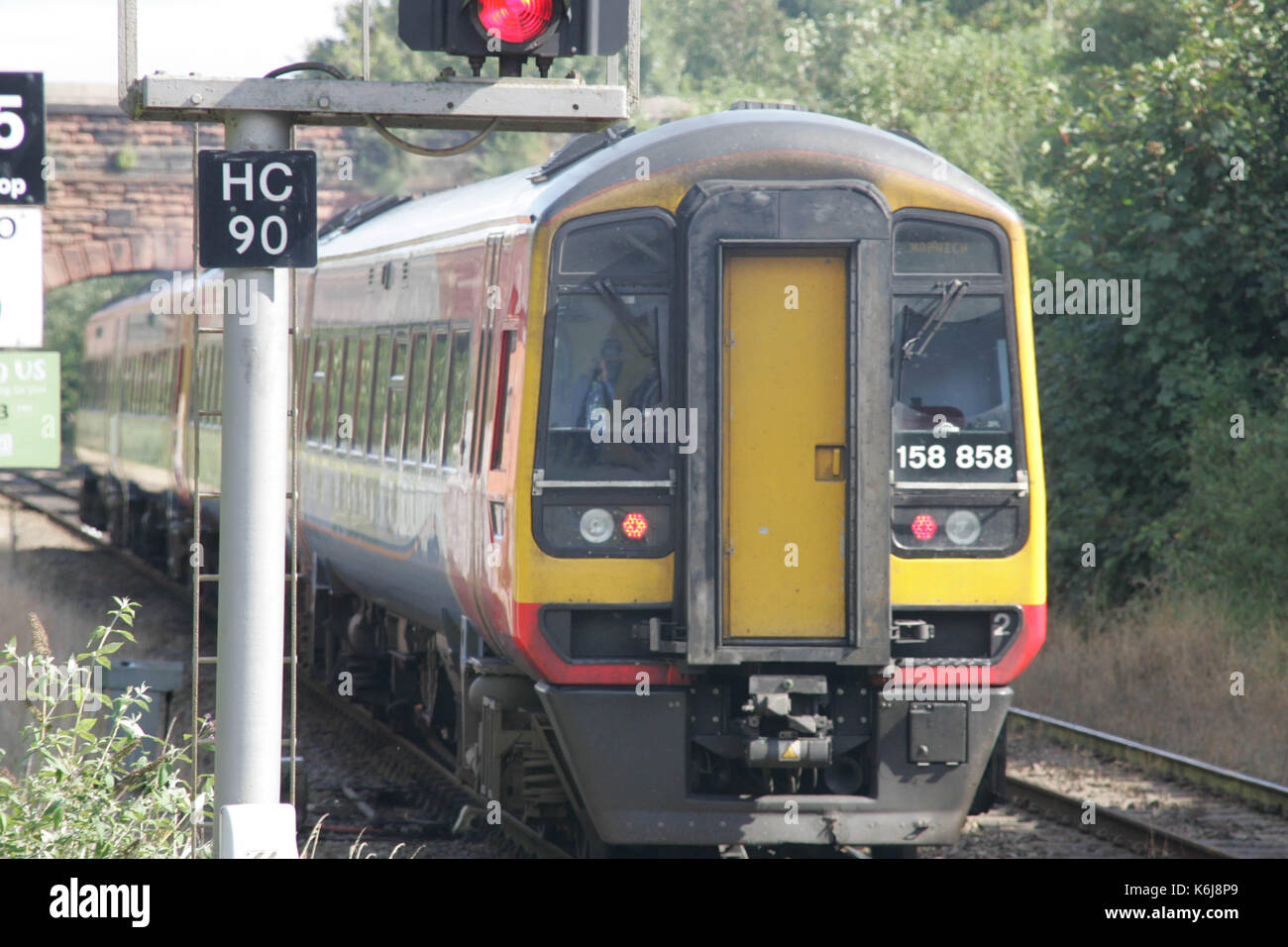 Trains working at Hunts Cross, Liverpool Stock Photo Alamy