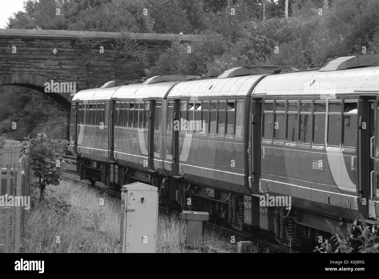 Trains working at Hunts Cross, Liverpool Stock Photo