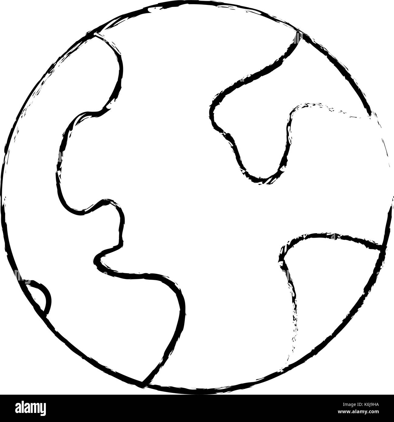 figure global earth planet and geograpy continents Stock Vector Image ...