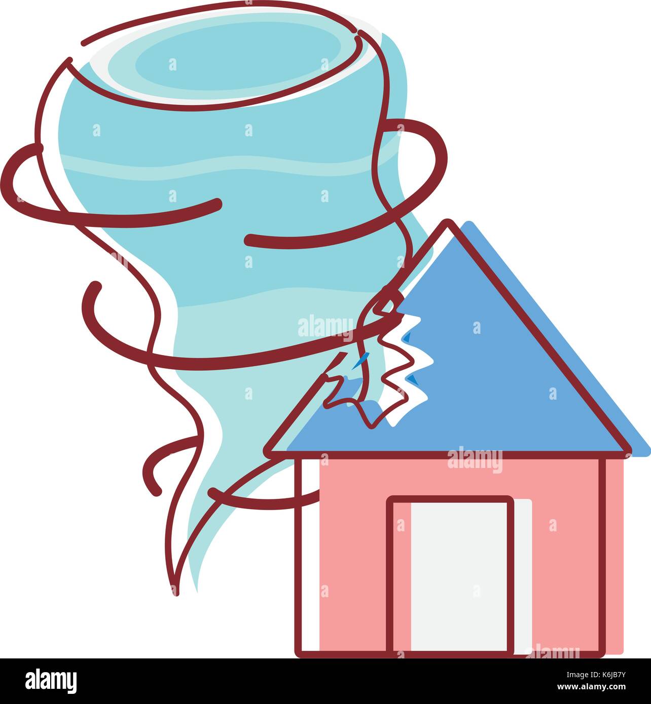 house with tornado storm disaster weather Stock Vector Image & Art - Alamy